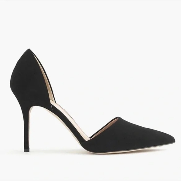 J. Crew Shoes - J Crew Elsie D'Orsay Suede Black High Heels Size 8